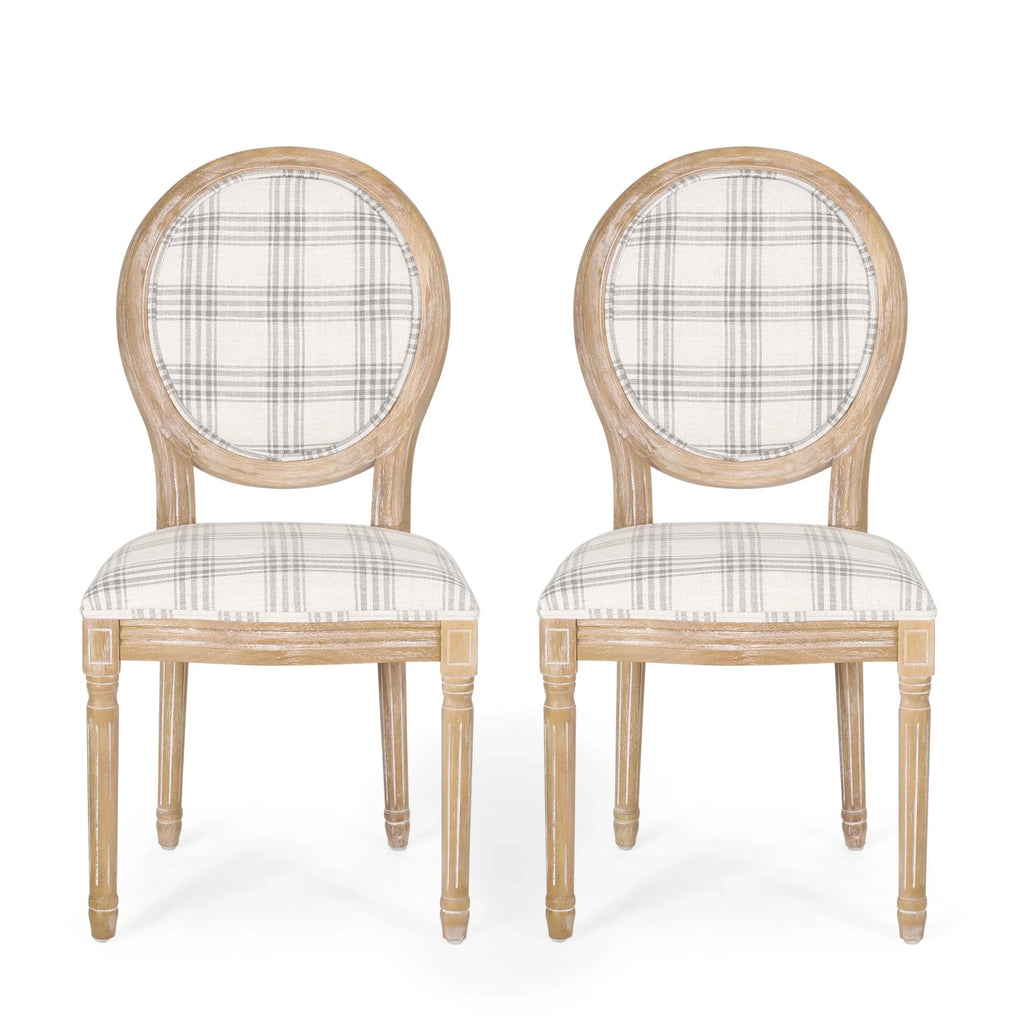 Chaises de salle à manger en tissu de style campagnard français - NH419413