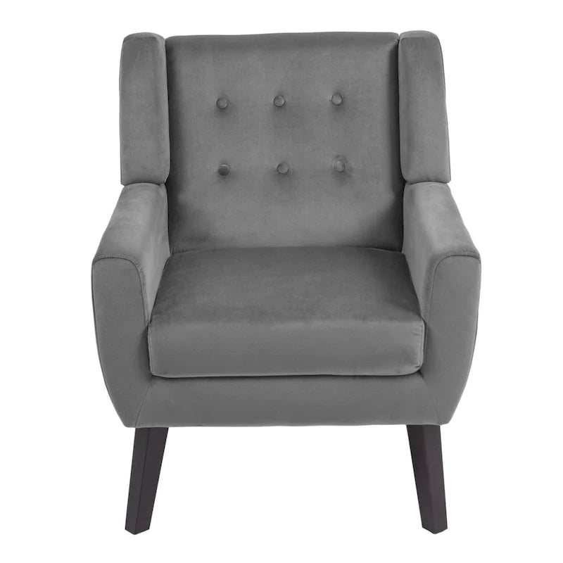 Lot de 2 fauteuils de salon en velours avec accoudoirs