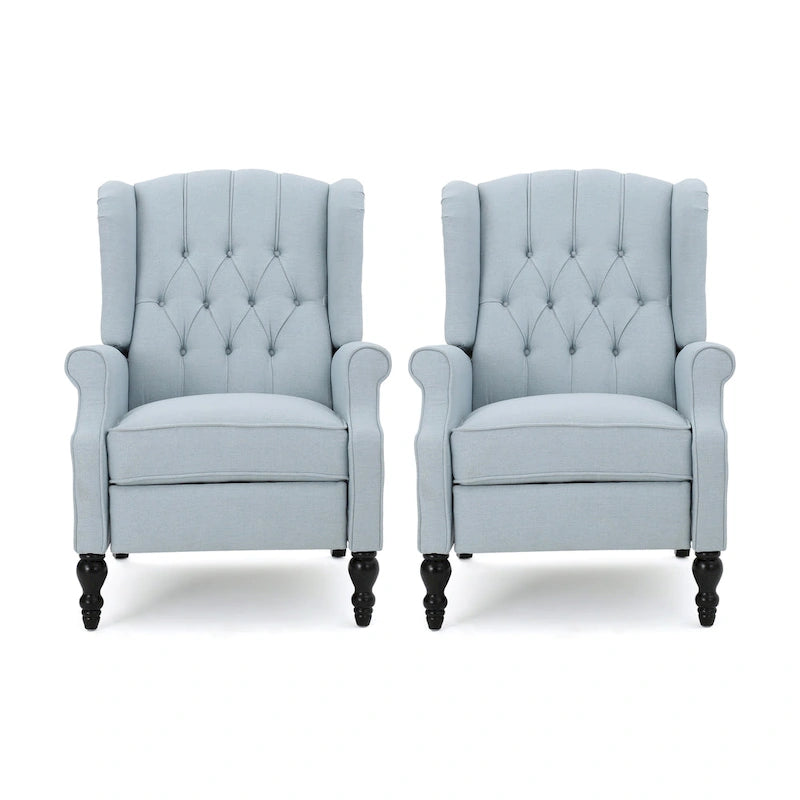 Fauteuils inclinables en tissu touffeté Walter (lot de 2) par Christopher Knight Home