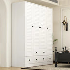 Armoire penderie placard 59L Grande armoire autonome blanche