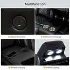 Ensemble de canapés inclinables modernes 3 pièces en cuir avec LED et chargement sans fil