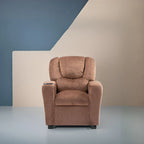 Fauteuil inclinable pour enfants en PVC avec fonction d'inclinaison par poussée, porte-gobelet et repose-pieds confortable