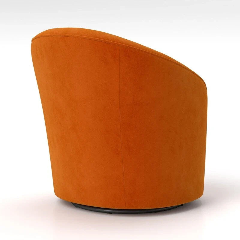 Fauteuil club pivotant à 360 degrés en velours avec dossier capitonné