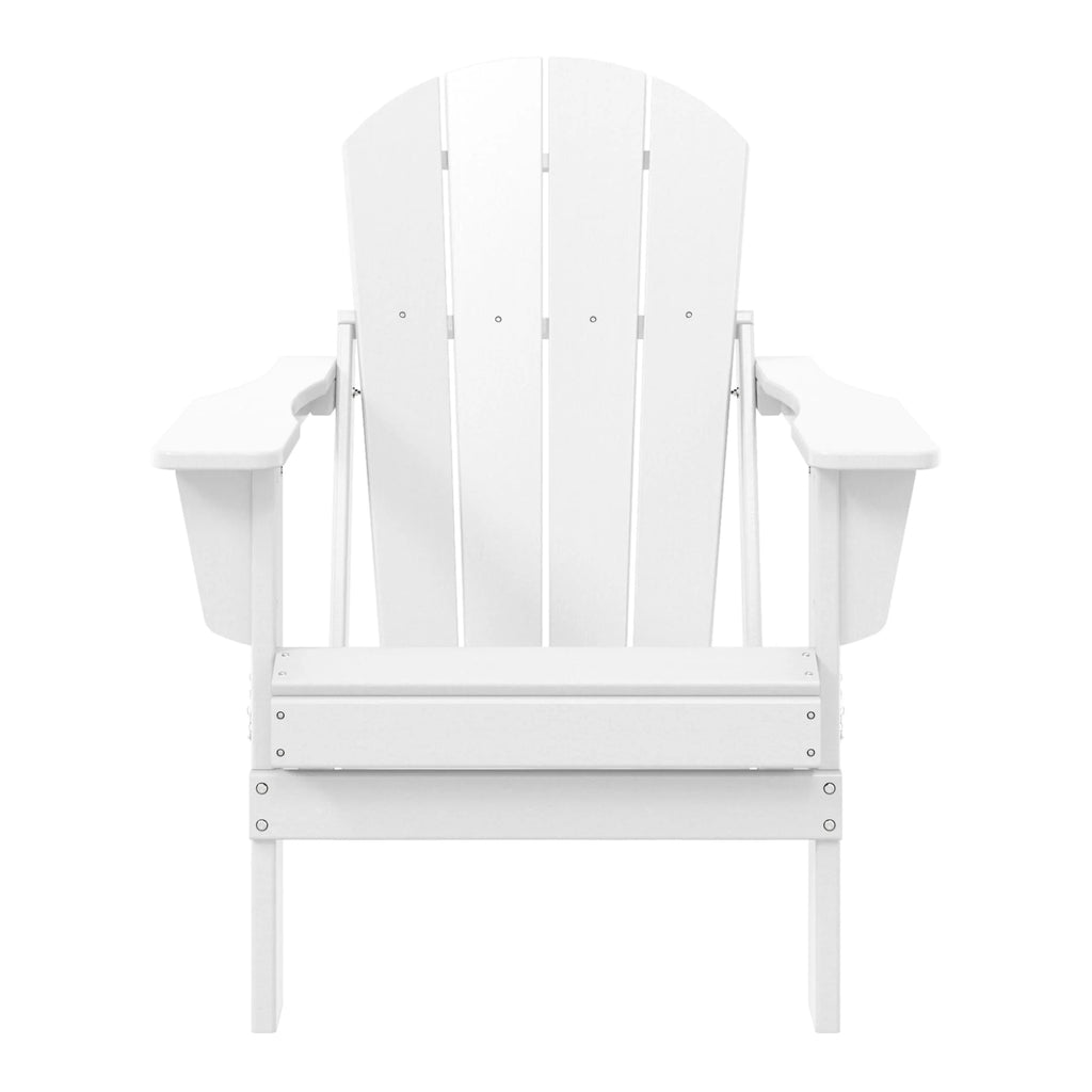 Chaise Adirondack pliante d'extérieur tout temps Polytrends Laguna résistante à la décoloration pour patio