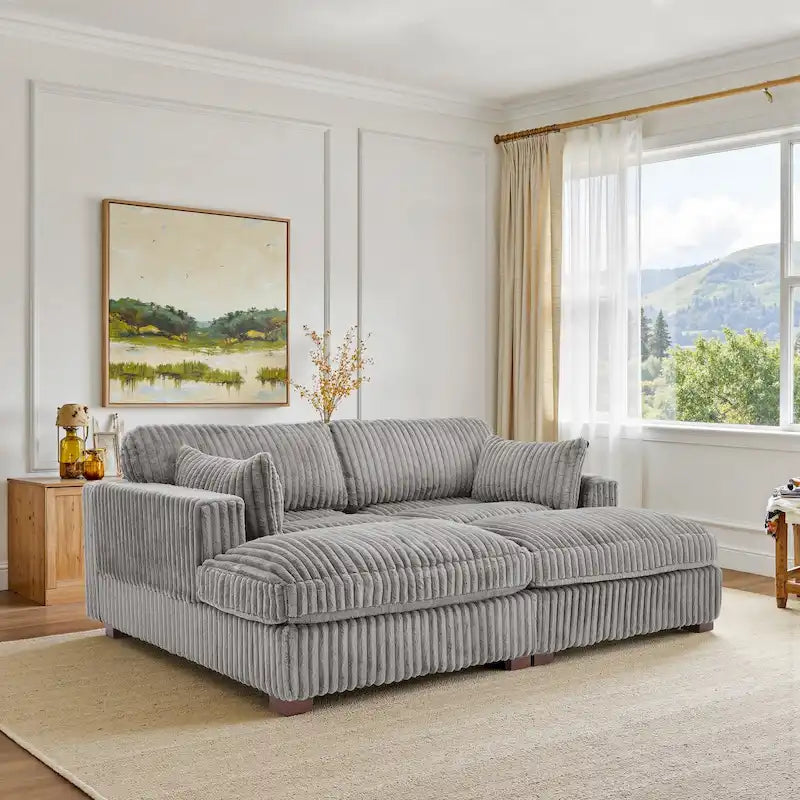 Canapé modulable en tissu pour salon et chambre à coucher