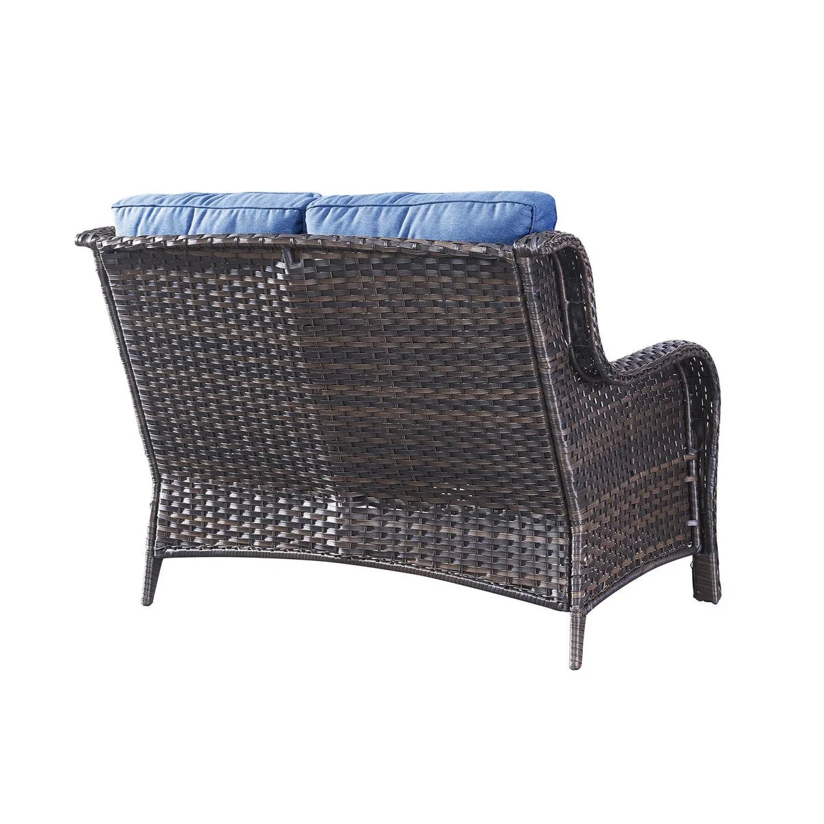 Gymojoy Canapé d'extérieur deux places en rotin Wicker Sofa Set