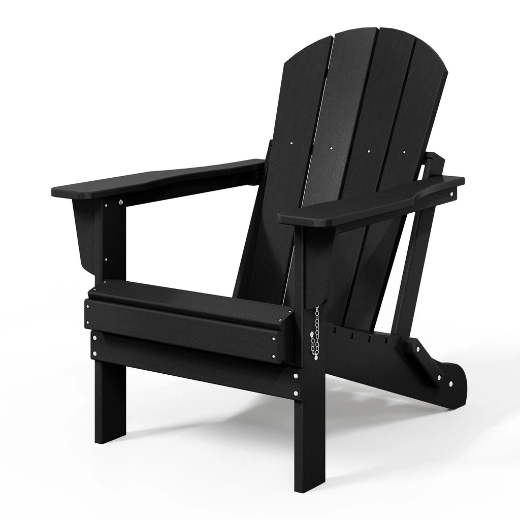 Chaise Adirondack pliante d'extérieur tout temps Polytrends Laguna résistante à la décoloration pour patio