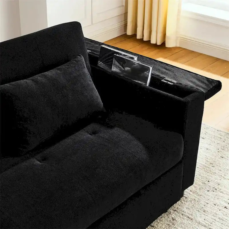 Canapé convertible avec dossier réglable et port USB