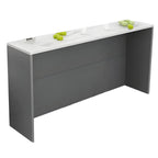 Table de bar longue rectangulaire blanche en bois pour salon