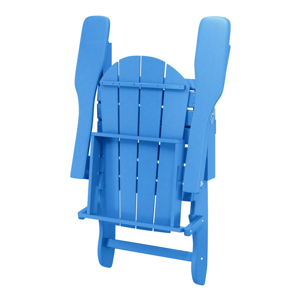 Chaise Adirondack pliante d'extérieur tout temps Polytrends Laguna résistante à la décoloration pour patio