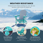 Chaise Adirondack pliante d'extérieur tout temps Polytrends Laguna résistante à la décoloration pour patio