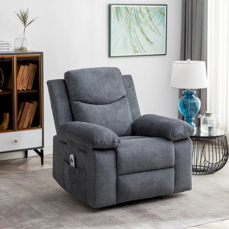 Fauteuil inclinable électrique avec massage et chauffage réglables
