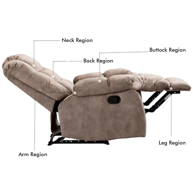 Fauteuil inclinable manuel ergonomique très rembourré