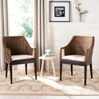SAFAVIEH Duyen Chaise de salle à manger multicolore/marron - 23 x 23,3 x 34 - 23Lx23Px34H