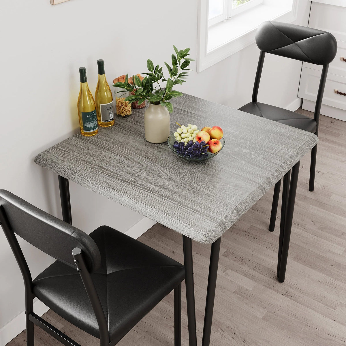 Ensemble table de cuisine et chaises pour salle à manger - 3 pièces