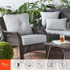 Ensemble de deux coussins d'extérieur haut de gamme Sunbrella pour assise profonde