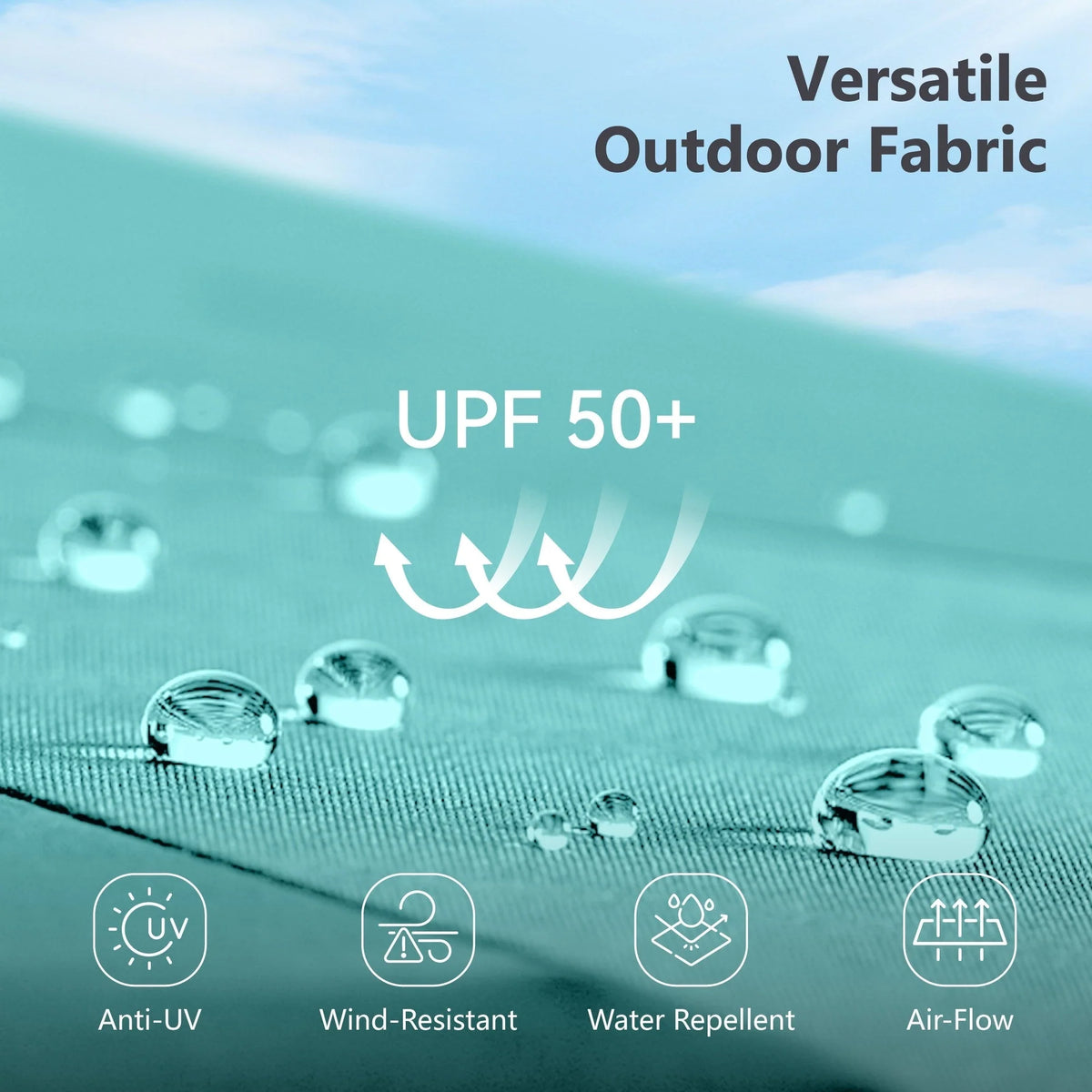 MAISON ARTS Parasol excentré rectangulaire de 4,5 m avec manivelle, parasol de marché double face d'extérieur avec lumières LED solaires et base incluse