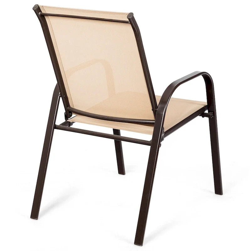 Costway Lot de 4 chaises de jardin et de terrasse avec accoudoirs – Voir détails