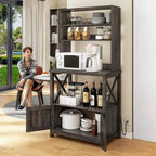 Étagère de cuisine à 5 niveaux Moasis avec étagères de rangement, support pour four à micro-ondes, organisateur d'étagère de cuisine