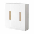 Armoire moderne autoportante en bois massif avec étagères de rangement