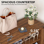 Meuble de rangement pour chaussures Moasis à 5 niveaux et 20 paires avec portes doubles pour entrée