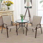 Costway Lot de 4 chaises de jardin et de terrasse avec accoudoirs – Voir détails