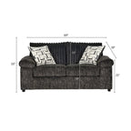 Ensemble canapé, causeuse et fauteuil câlin en velours côtelé à grosses côtes Nason de Roundhill Furniture