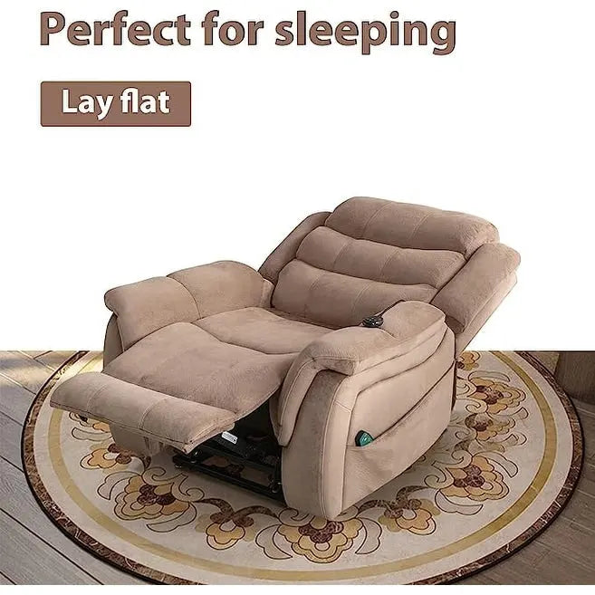 Fauteuil inclinable à plat releveur électrique pour personnes âgées avec massage et chauffage