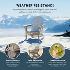 Chaise Adirondack pliante d'extérieur tout temps Polytrends Laguna résistante à la décoloration pour patio