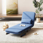 Chaise Longue Pliante Convertible en Lit Canapé avec Dossier Réglable