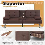 Canapé Futon Convertible Homall avec Porte-gobelets et Oreillers