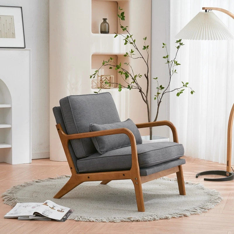 Fauteuil d'appoint rembourré Mid-Century Modern