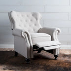 Fauteuil inclinable en tissu touffeté Walder avec têtes de clous par Christopher Knight Home