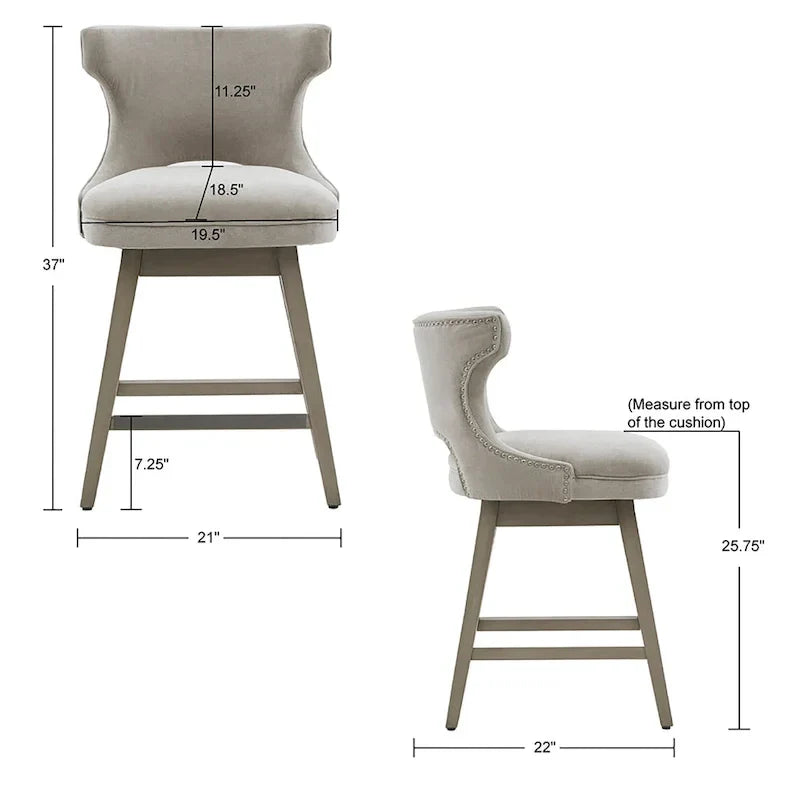 Tabouret de comptoir pivotant à 360 degrés Janet de Madison Park