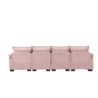 Canapé modulable Cloud pour salon, canapé d'angle moderne en chenille/boucle, canapé convertible modulable confortable avec double méridienne