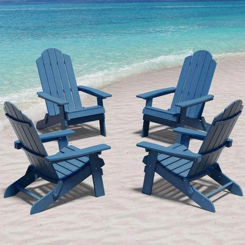 WINSOON Chaises Adirondack Pliantes d'Extérieur HIPS Tout Temps, Lot de 4