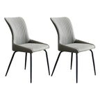 Chaises de salle à manger sans accoudoirs gris foncé industrielles