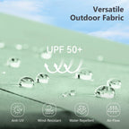 MAISON ARTS Parasol excentré rectangulaire de 4,5 m avec manivelle, parasol de marché double face d'extérieur avec lumières LED solaires et base incluse
