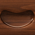 Petite Table de Chevet en Bois Marron Noyer Traditionnel à 2 Tiroirs