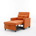Fauteuil Lit Futon Convertible Fauteuil 3-en-1 Fauteuils Lits avec Ports USB