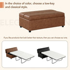 Lit d'appoint pliable ottoman convertible Twin Size avec matelas, canapé-lit rembourré en PU