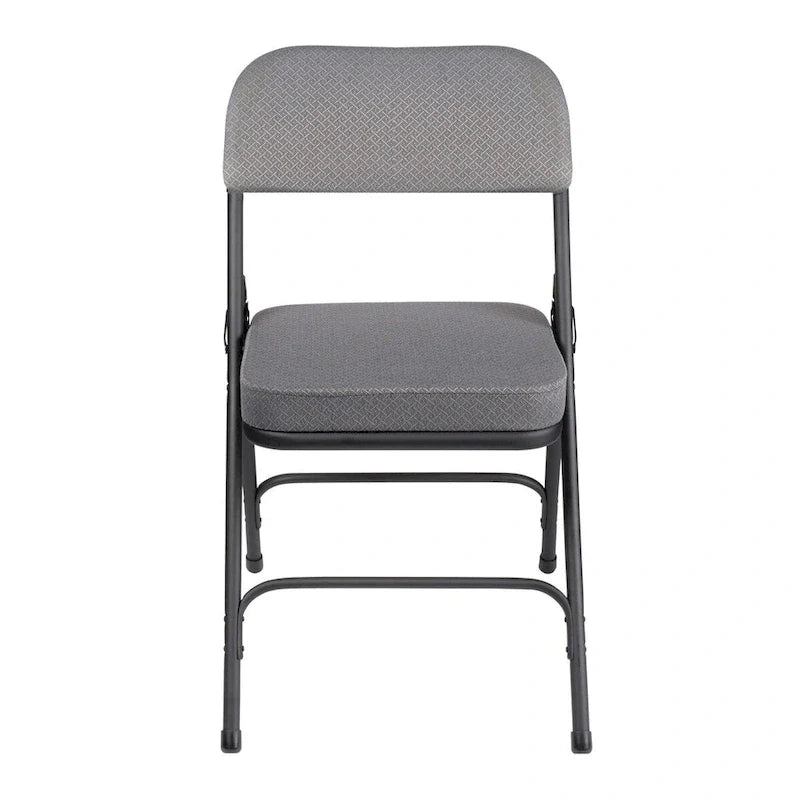 Chaise pliante de luxe matelassée en tissu de la collection Bernadine de Hampden Furnishings, lot de 2