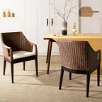 SAFAVIEH Duyen Chaise de salle à manger multicolore/marron - 23 x 23,3 x 34 - 23Lx23Px34H