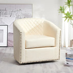 Fauteuil à barillet pivotant en cuir PU touffeté KINWELL 29