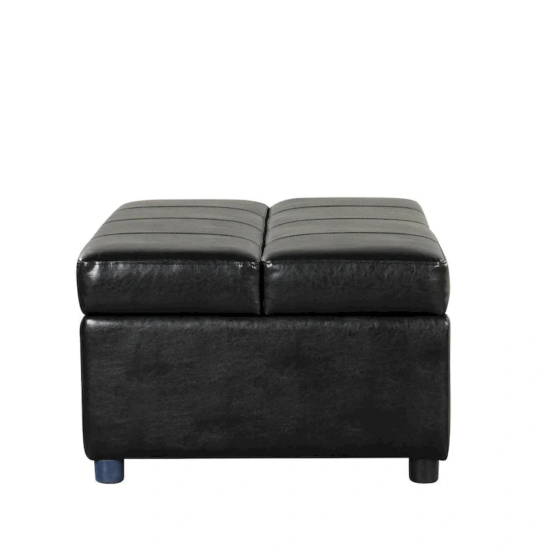 Lit d'appoint pliable ottoman convertible Twin Size avec matelas, canapé-lit rembourré en PU