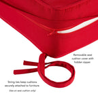 Ensemble de deux coussins d'extérieur haut de gamme Sunbrella pour assise profonde