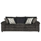 Ensemble canapé, causeuse et fauteuil câlin en velours côtelé à grosses côtes Nason de Roundhill Furniture