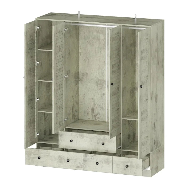 Armoire penderie placard 59L Grande armoire autonome blanche