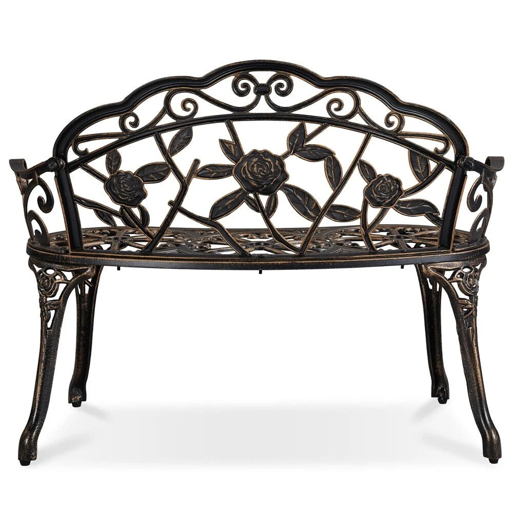 Banc extérieur en métal Yaheetech Banc de jardin de parc - N/A
