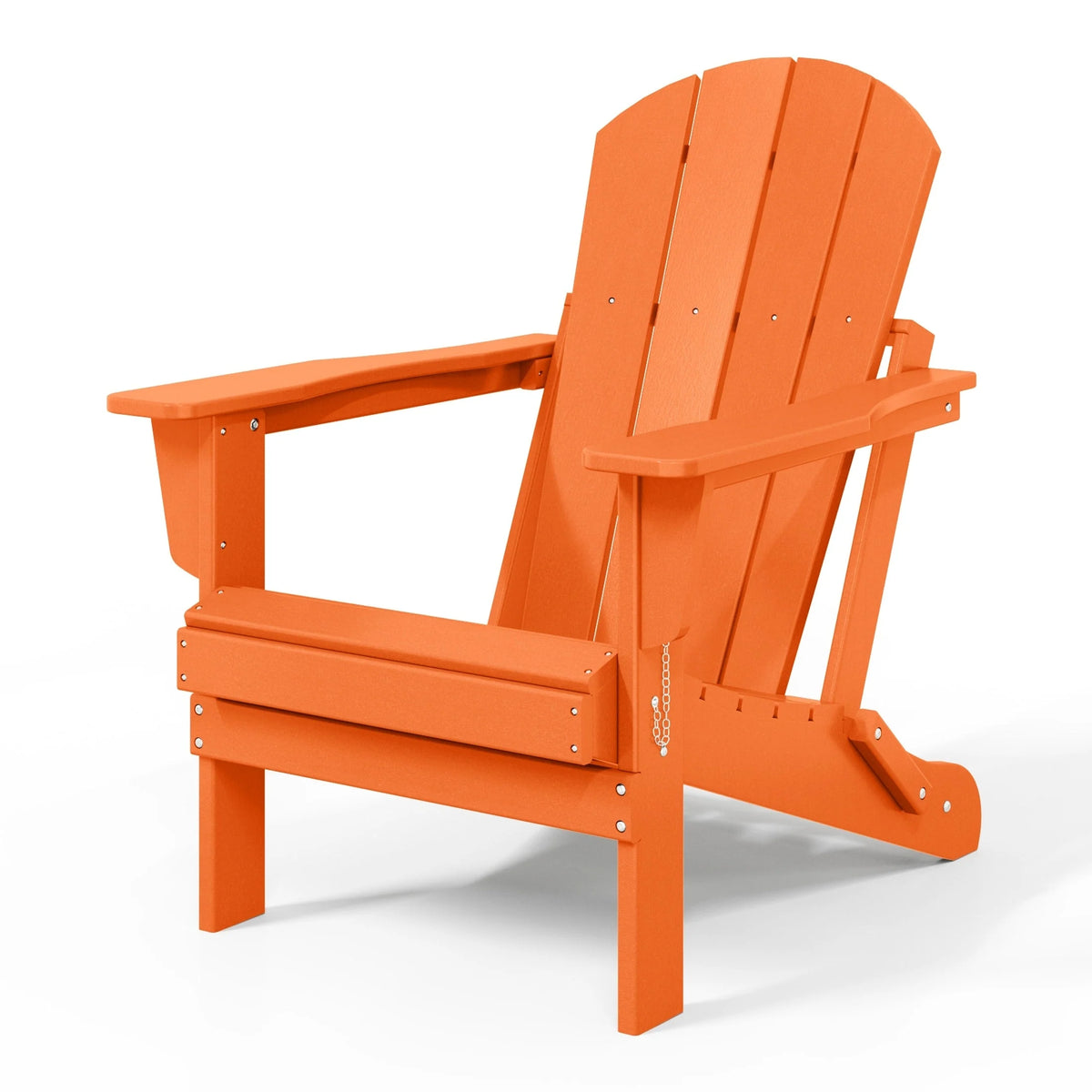 Chaise Adirondack pliante d'extérieur tout temps Polytrends Laguna résistante à la décoloration pour patio